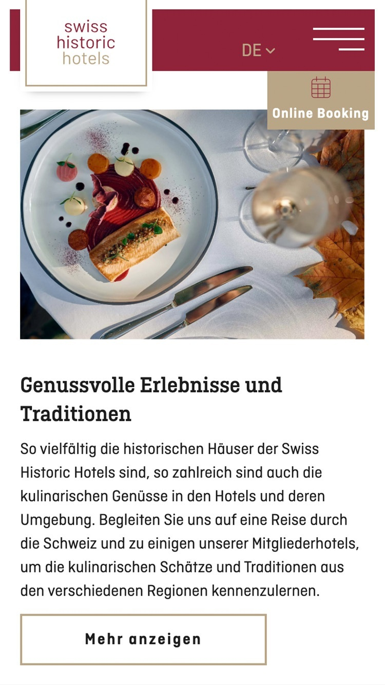 Swiss historic hotels phone web referenzen homm interactive gmbh luzern 01