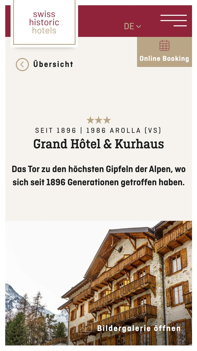 Swiss historic hotels phone web referenzen homm interactive gmbh luzern 02